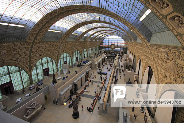 Halle des MusÈe d'Orsay  ehemaliger Gare d'Orsay  Paris  Frankreich  Europa