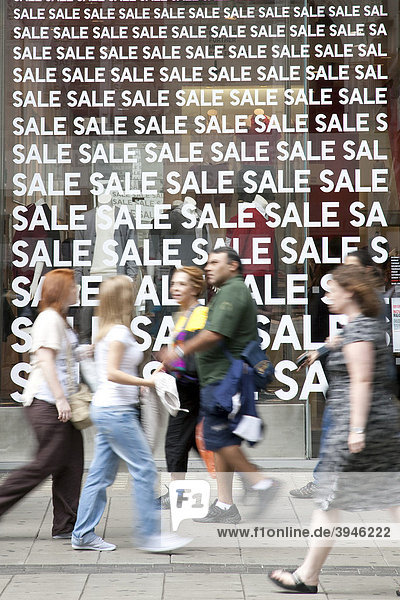Sale in a shop on Oxford Street in London  England  United Kingdom  Europe