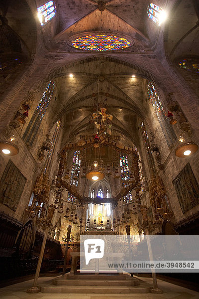 Kathedrale La Seu in Palma Mallorca  Spanien  Europa