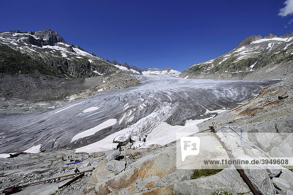 Rhone Glacier  Canton of Valais  Switzerland  Europe
