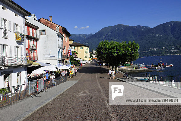 Ascona on Lago Maggiore  Lake Maggiore  Canton of Ticino  Switzerland  Europe