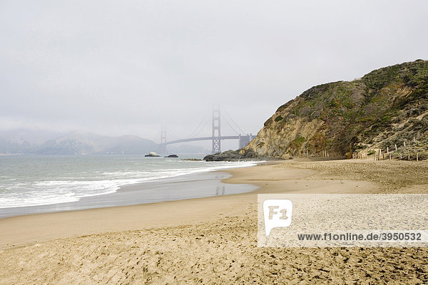 Baker Beach  Golden Gate Bridge  San Francisco  Kalifornien  USA  Vereinigte Staaten von Amerika