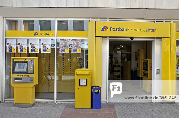 Postbank Finanzcenter Finance Center in the pedestrian zone Duisburg North Rhine-Westphalia Germany Europe