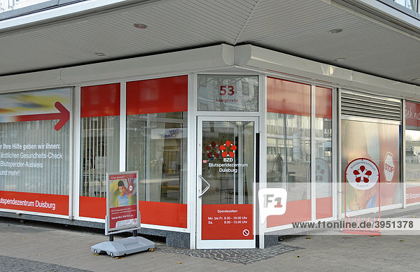 Blood Donation Center in the inner city of Duisburg North Rhine-Westphalia Germany Europe