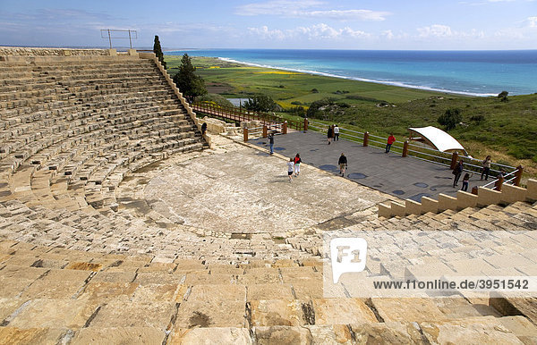 Archäologische Ausgrabungsstätte von Kourion  antikes Theater 2. Jh. n. Chr.  UNESCO Weltkulturerbe  Pafos  Zypern  Griechenland  Europa