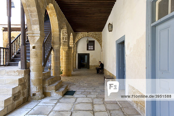 House of Hadjigeorgakis Kornesos  ethnological museum  courtyard  Nicosia  Cyprus  Greece  Europe