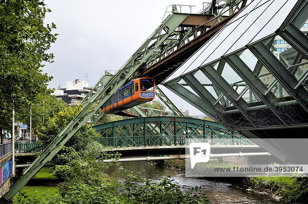 Wuppertal Schwebebahn  suspended monorail  Wuppertal  North Rhine-Westphalia  Germany