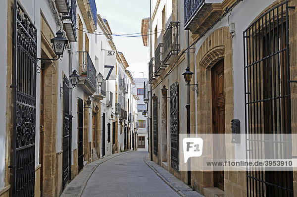 Enge Gassen  Altstadt  Javea  Costa Blanca  Alicante  Spanien  Europa