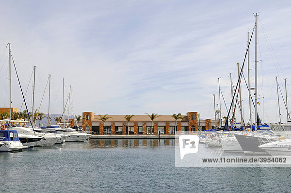 Marina  harbour  harbour building  Puerto de Mazzaron  Costa Calida  Murcia  Spain  Europe