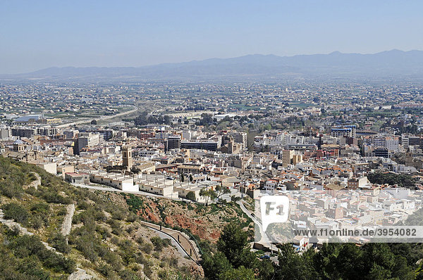 Stadtübersicht  Lorca  Murcia  Spanien  Europa