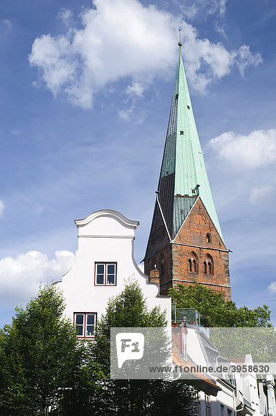 Aegidienkirche in der Altstadt von Lübeck  Schleswig-Holstein  Deutschland  Europa