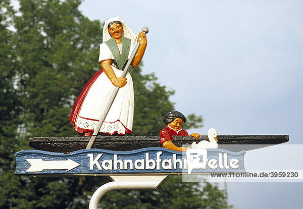 Altes Schild aus DDR-Zeiten  Spreewald  Brandenburg  Deutschland