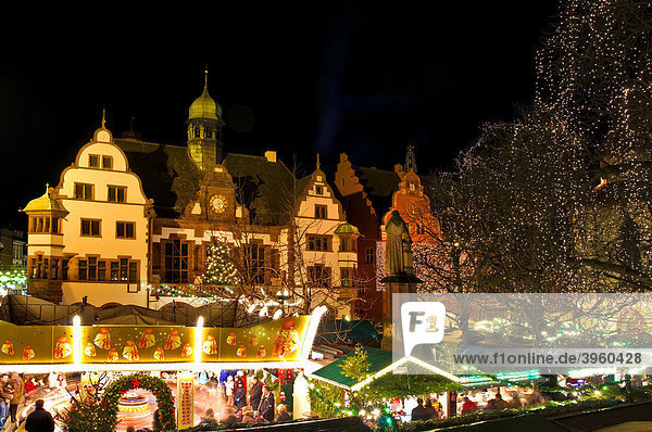 Christmas market  Freiburg  Baden-Wuerttemberg  Germany  Europe