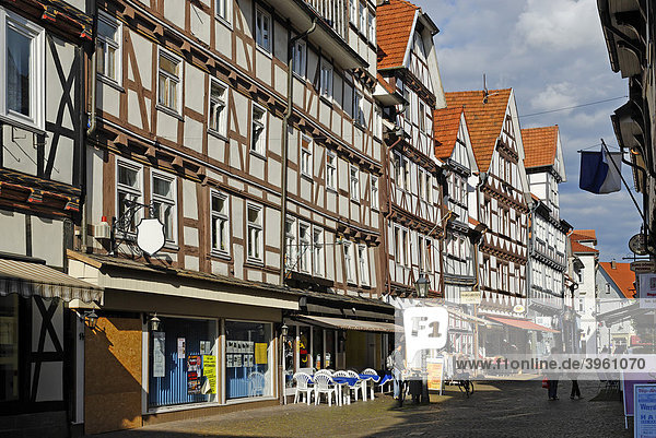 Altstadt mit Fachwerkhäusern  Witzenhausen  Hessen  Deutschland  Europa