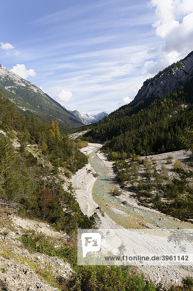 Hinterautal  Isarursprung  Karwendelgebiet  bei Scharnitz  Tirol  Österreich  Europa