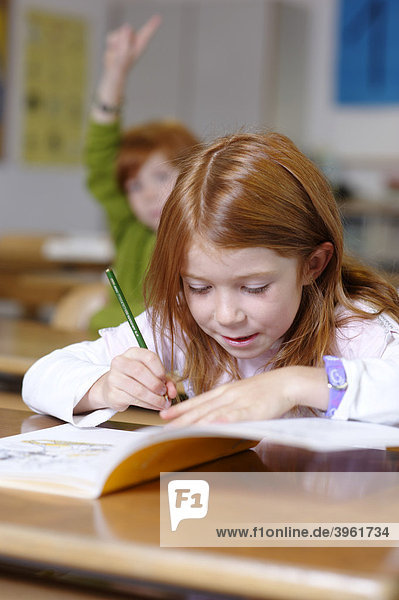 Kinder in der Grundschule  Klassenzimmer Junge  Mädchen clever  schlau  Bildungsverlierer  Chancengleichheit  aktive Schüler  Unterricht