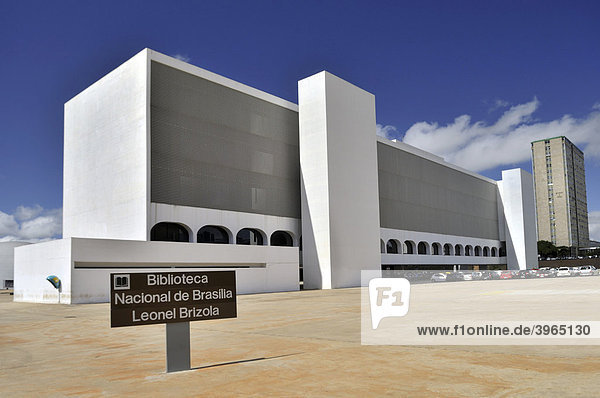 Nationalbibliothek Biblioteca Nacional Leonel de Moura Brizola  Architekt Oscar Niemeyer  Brasilia  Bundesstaat Distrito Federal  Brasilien  Südamerika