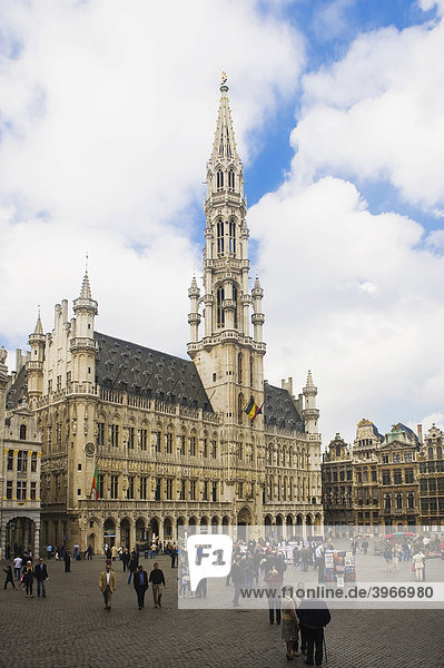 Rathaus  Grand Place  Unesco Weltkulturerbe  Brüssel  Brabant  Belgien  Europa