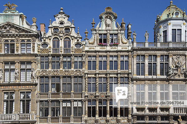 Häuser der Gilden  Grand Place  Unesco Weltkulturerbe  Brabant  Brüssel  Belgien  Europa