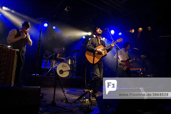 Charlie Winston British singer and songwriter performing live with band at the Schueuer concert hall Lucerne Switzerland