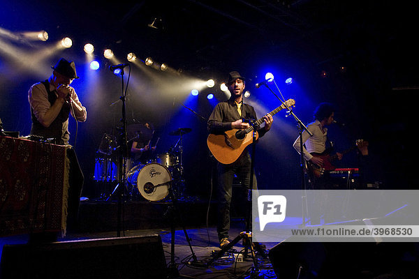 Charlie Winston British singer and songwriter performing live with band at the Schueuer concert hall Lucerne Switzerland