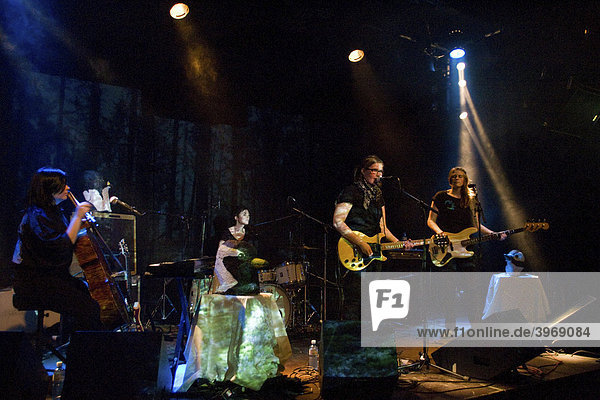 Swedish indie all-women band Audrey live in the Treibhaus Lucerne Switzerland