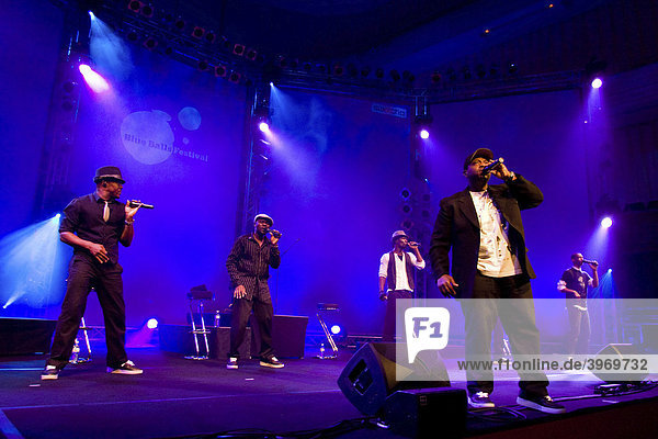 The U.S. A cappella band Naturally 7 live at the Blue Balls Festival in the concert hall of the KKL venue in Lucerne  Switzerland