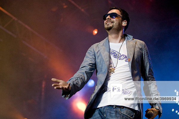 German rapper Sido live at the Heitere Open Air festival in Zofingen  Aargau  Switzerland