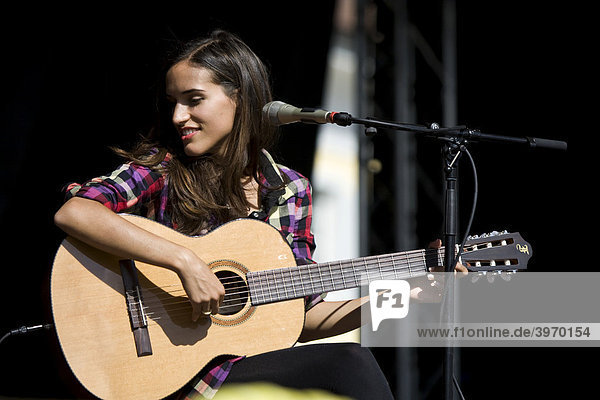 Swiss singer-songwriter Lea Lu performing live at Rock The Docks Open Air in Zug  Switzerland  Europe
