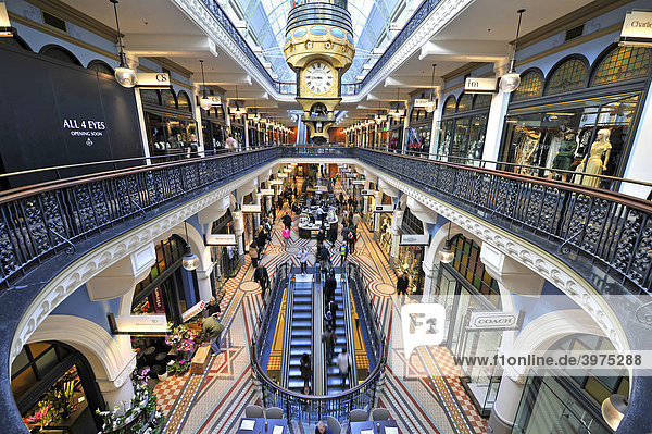 Royal Clock  arcades  boutiques  QVB  Queen Victoria Building  shopping centre  Sydney  New South Wales  Australia