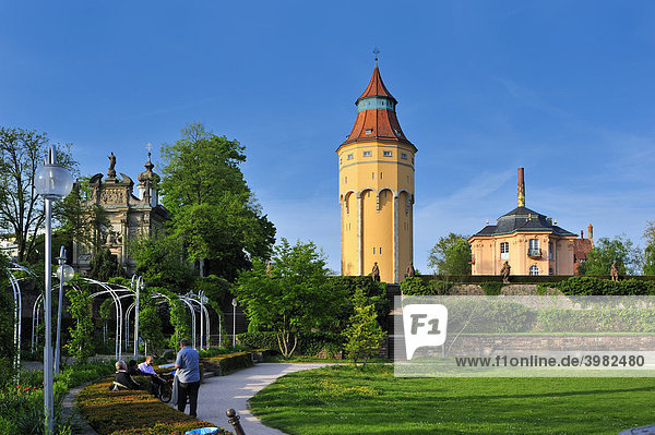 Wasserturm mit Pagodenburg  Rastatt  Schwarzwald  Baden-Württemberg  Deutschland  Europa