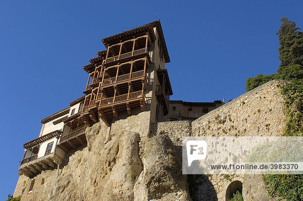 Die Hängenden Häuser  Cuenca  UNESCO-Weltkulturerbe  Castilla-La Mancha  Spanien  Europa