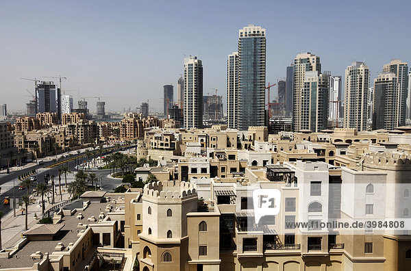 Wohnungen in der Oldtown Dubai und Hochhäuser in Downtown Dubai  Vereinigte Arabische Emirate  Naher Osten