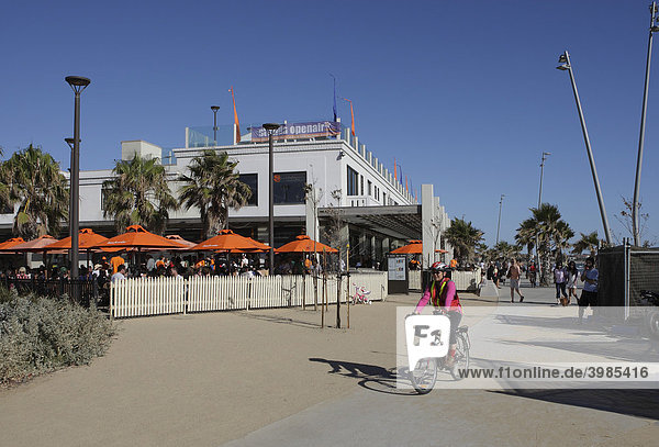 Restaurants und Cafes an der Strandpromenade in St. Kilda  ein Vorort von Melbourne  Victoria  Australien