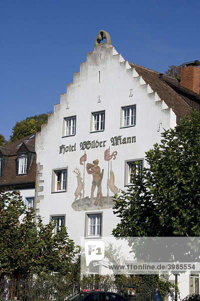 Hotel Wilder Mann  Altstadt  Unterstadt  Meersburg  Baden-Württemberg  Deutschland