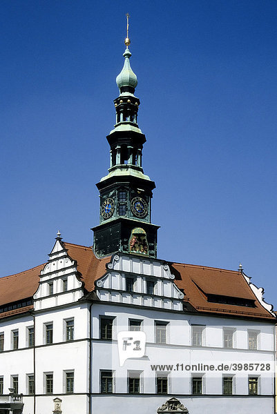 Historisches Rathaus  Pirna  Sachsen  Deutschland  Europa