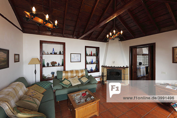 Wohnzimmer in Casa rural  Finca  Casa Tomasin in Puntallana  La Palma  Kanaren  Kanarische Inseln  Spanien