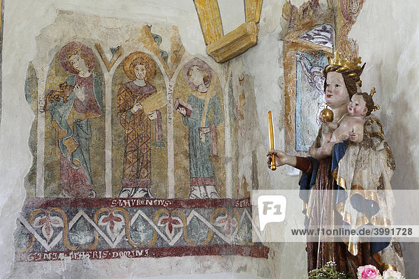 Fresken in Rosenkranzkirche  Maria Wörth am Wörthersee  Kärnten  Österreich  Europa