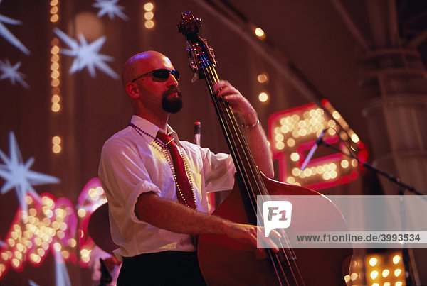 Musiker in der Fremont Street in Downtown Las Vegas Nevada USA