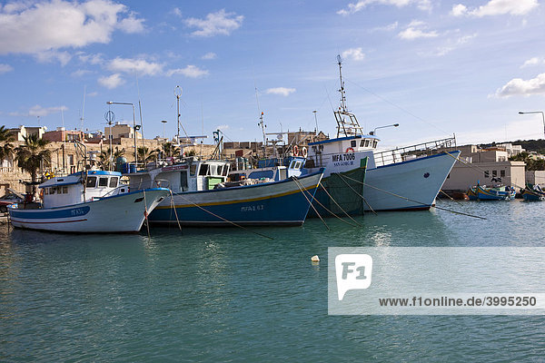 Fischerboote  Hafen von Marsaxlokk  Malta  Europa
