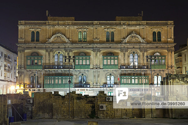 Altes Haus an der Republic Street  Valletta  Malta  Europa