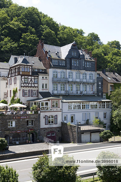 Alte Häuserfassade  Traben-Trarbach  Mosel  Kreis Bernkastel-Wittlich  Rheinland-Pfalz  Deutschland  Europa