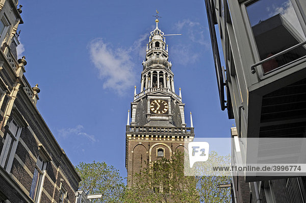 Kirchturm  Amsterdam  Niederlande  Europa