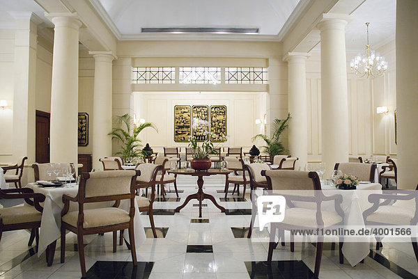 Speisesaal  Strand Hotel  Kolonialhotel  Rangun  Yangon  Burma  Birma  Myanmar  Asien
