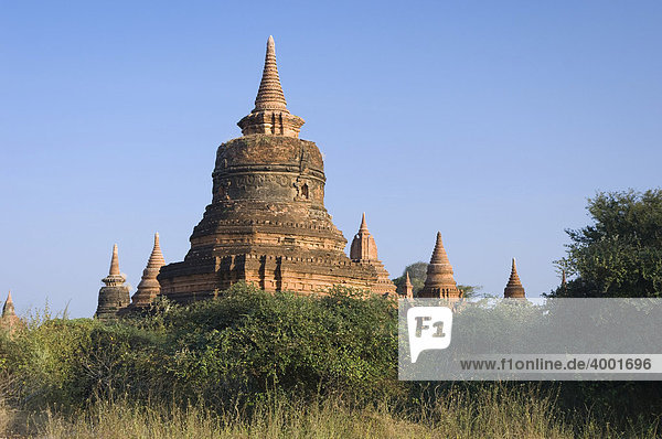 Pagode  Tempel  Zedi  Old Bagan  Pagan  Burma  Birma  Myanmar  Asien