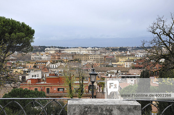 Blick über Rom vom Pincio aus  Altstadt  Rom  Italien  Europa