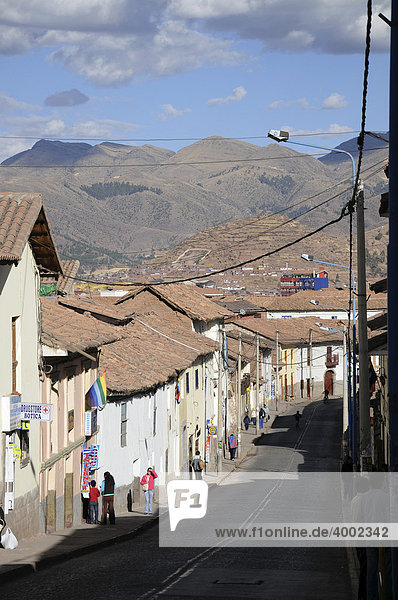 Old Lane  Cusco  Peru  South America  Latin America