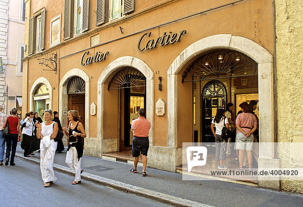 Laden-Geschäft Cartier  Via Condotti  Rom  Latium  Italien  Europa