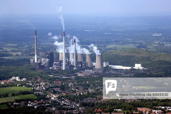 Scholven coal power station  aerial picture  Gelsenkirchen  Ruhr area  North Rhine-Westphalia  Germany  Europe