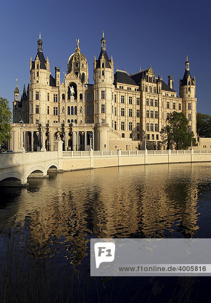 Schweriner Schloss castle seat of the Landtag parliament of Mecklenburg-Western Pomerania Schwerin Mecklenburg-Western Pomerania Germany Europe